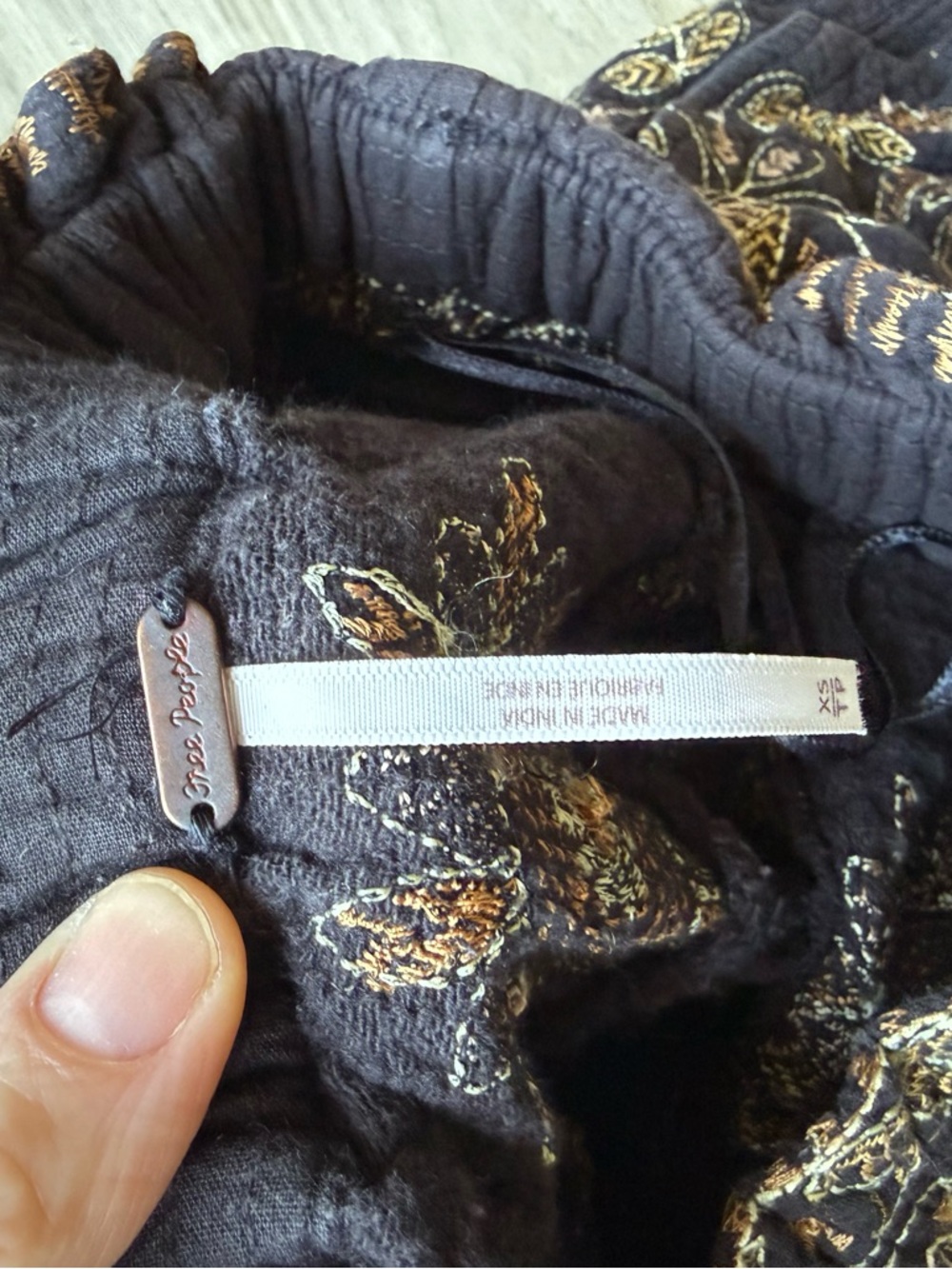 Free people Boho Black Floral Print Lounge Pants - Picture 4 of 4